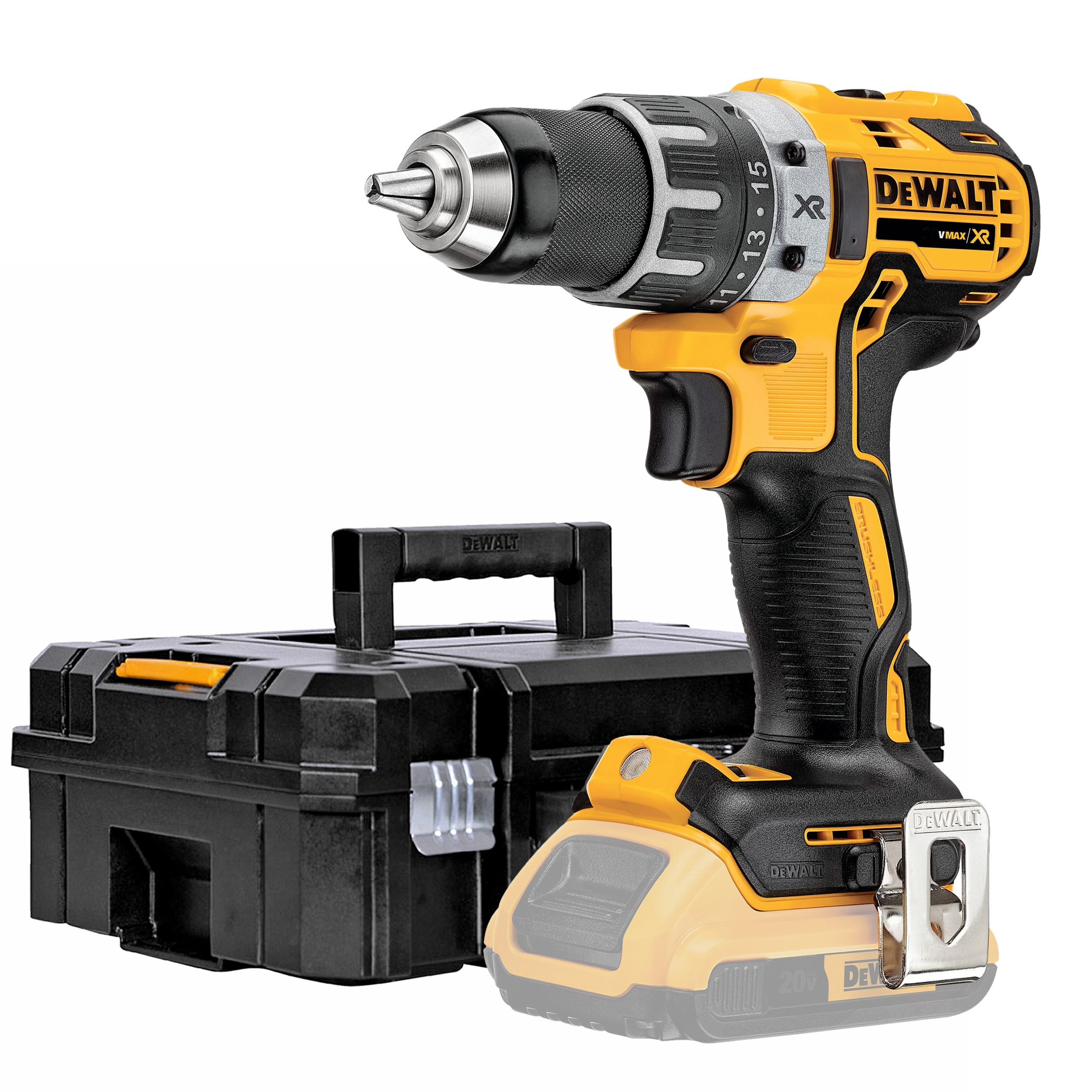 På hovedet af at føre grænseflade DeWalt Wiertarko-Wkrętarka DeWalt DCD791NT 70Nm 18V 2-biegowa -
