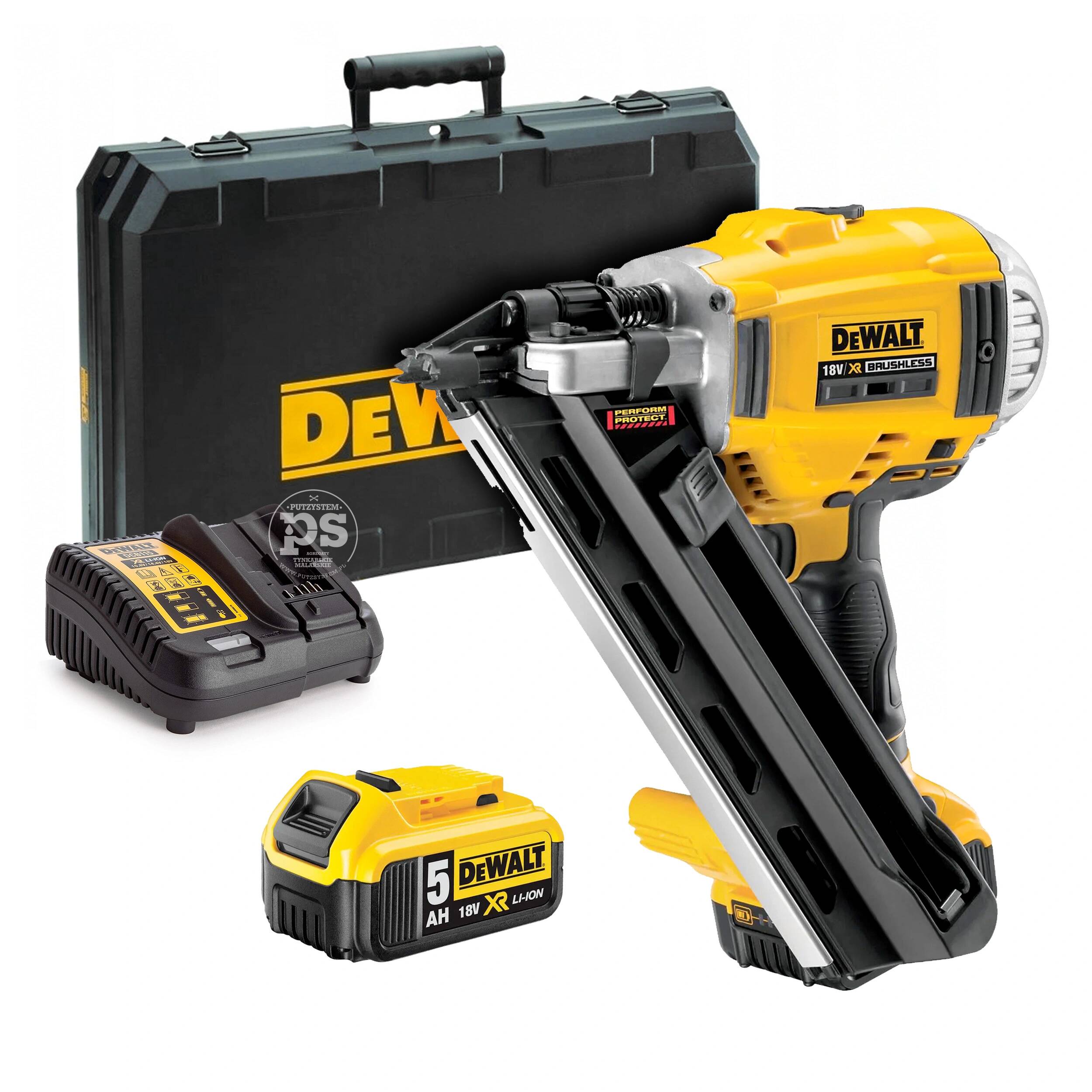 Gwo dziarka akumulatorowa 18V DCN695P2 DeWalt 2 x aku 18V 5.0Ah adowarka kufer