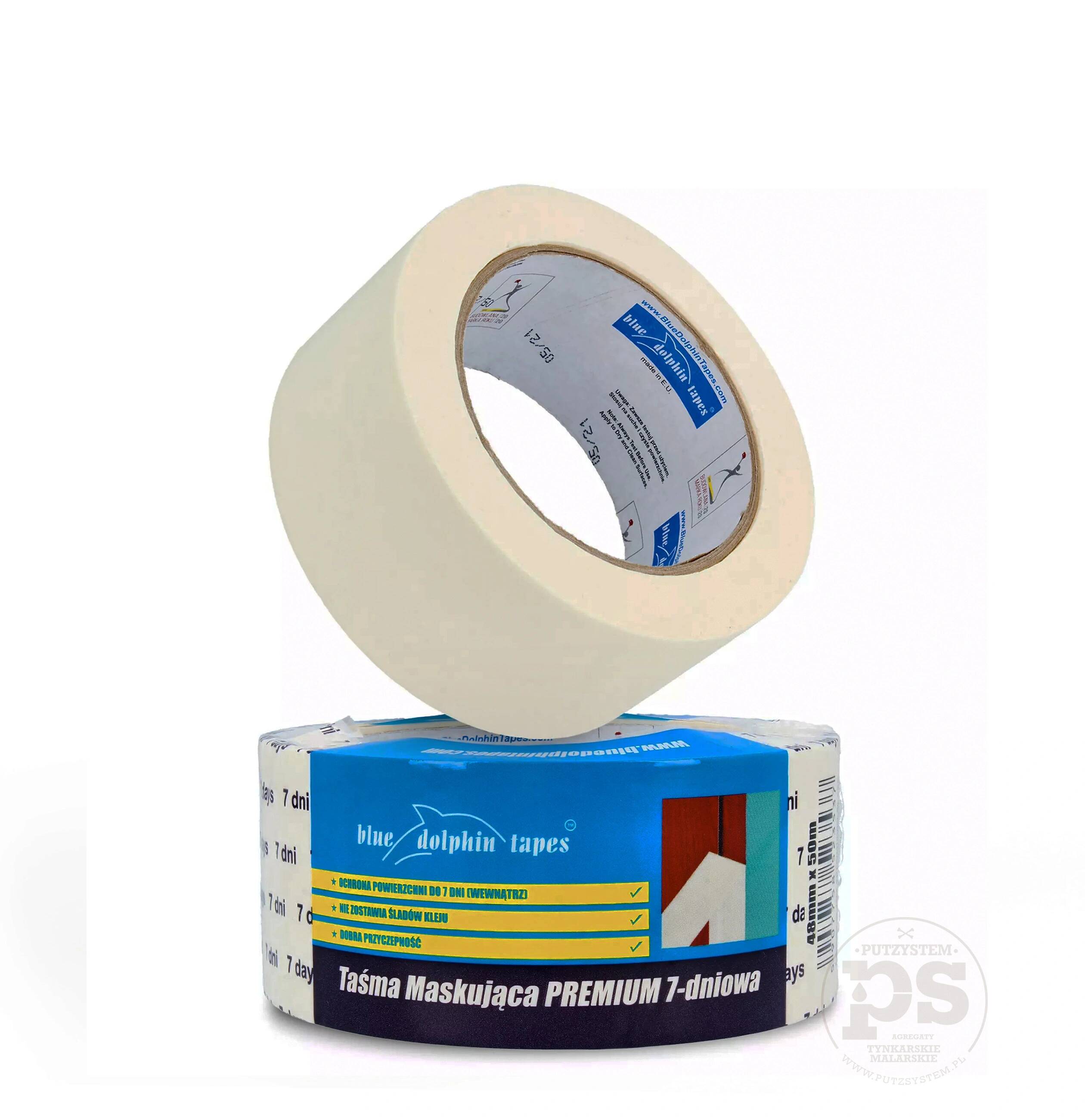 nama⭐️様 XL Tape Taśma maskująca Premium Blue Dolphin 7-dniowa 38mmx50m -