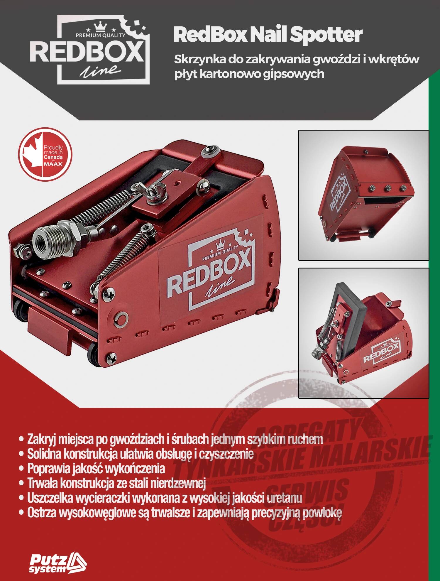 RedBox Skrzynka 8 cm do zakrywania wkrętów i śrub RedBox level 5 - Skrzynki