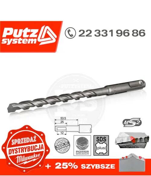  Wiertło 12x210/260 SDS-PLUS  2-ostrzowe MILWAUKEE 