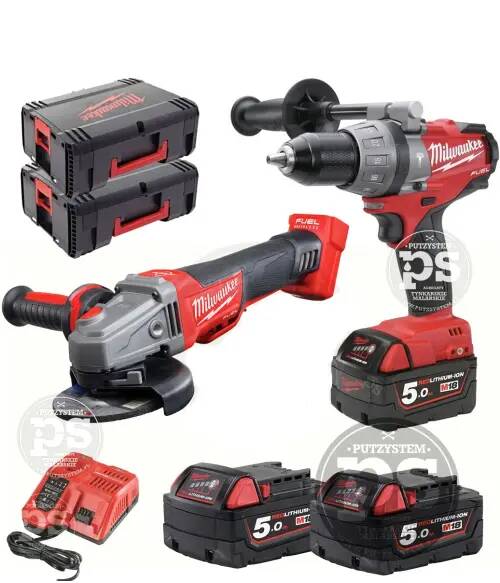  Milwaukee M18 FPD + M18 CAG + ładowarka + 3 x aku Zestaw