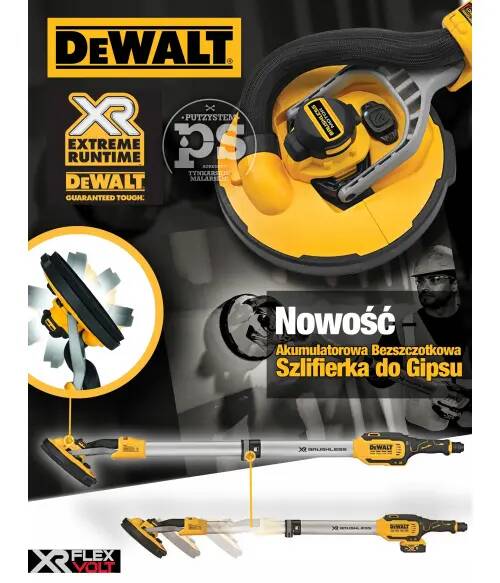  Żyrafa szlifierka ścian i sufitów DeWALT DCE800T2 - zdjecie nr 2