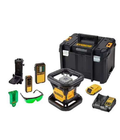 DeWalt Laser obrotowy  Bluetooth - Zielony  360 ̊  DCE080D1GS  DeWalt