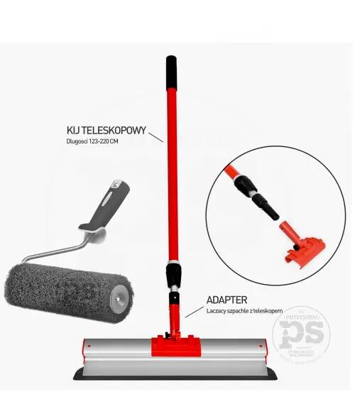 Olejnik Szpachla 60cm + wałek do szpachlowania + teleskop + adapter Olejnik Zestaw