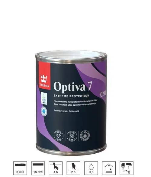 Tikkurila Optiva 7 Satin Matt 0.9l Tikkurila C