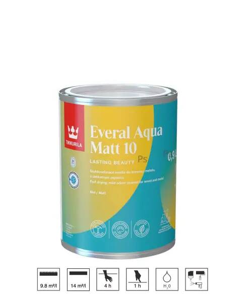 Tikkurila Everal Aqua 10 Matt  0.9l Tikkurila 