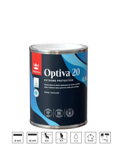 Tikkurila Optiva 20 Semi Matt 0,9L Tikkurila