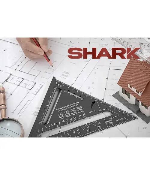 Shark Przymiar dekarski 18cm Kątownik stolarski ciesielski - zdjecie nr 4