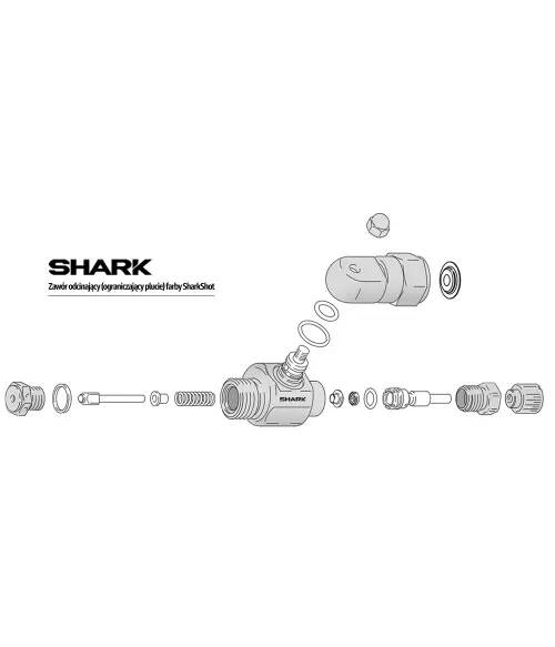 Shark Zestaw SharkShot + przedłużka 50cm, zawór odcinający clean SHARK - zdjecie nr 1