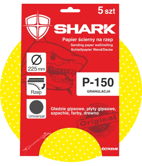 Shark Papier Ścierny Shark P150 225mm 5 szt.